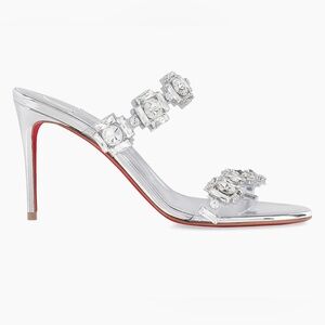 Christian Louboutin Rose Gold Embellished Heels